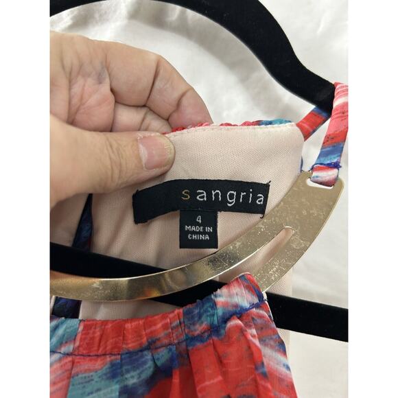 Y2K Fairy Halter Dress Handkerchief Forest Fae Cottagecore Beach Sangria Size‎ 4 - Picture 4 of 11